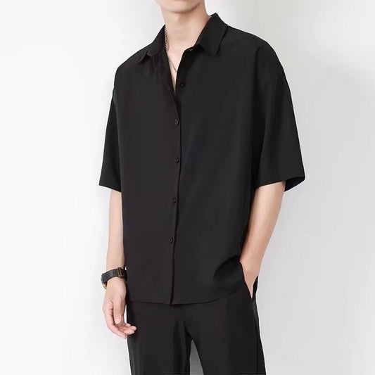 Men’s Short Sleeve Shirt – Relaxed Fit – Lightweight Button-Up – Casual Wear