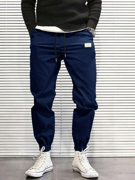 Men’s Cargo Pants – Relaxed Fit – Tapered Leg – Elastic Waist – Multi Pocket Casual