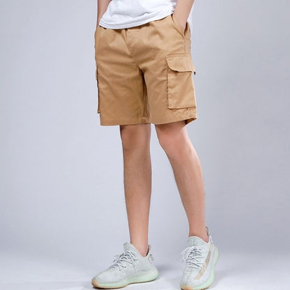 Men’s Cargo Shorts – 100% Cotton – Loose Fit – Knee Length – Utility Pockets