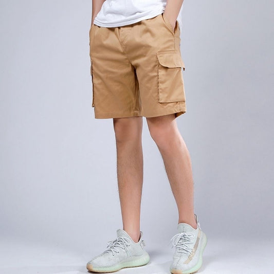 Men’s Cargo Shorts – 100% Cotton – Loose Fit – Knee Length – Utility Pockets