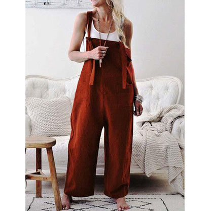Women’s Overalls – Loose Fit – Breathable Fabric – Adjustable Straps – Casual Style