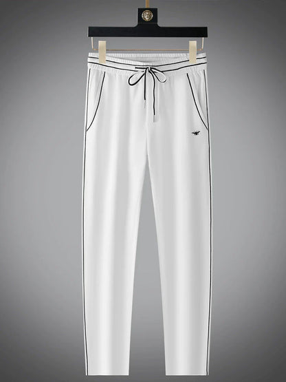 Men’s Two-Piece Set - Cotton Blend - Crew Neck T-Shirt - Tapered Sweatpants