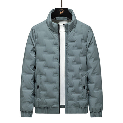Freddie Quilted Relaxed Fit Down Jacket | Standing Collar Hip-Length Jacket