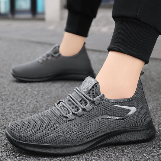 Men’s Sneakers – Fly-Knit Upper – Lace-Up – Cushioned Low-Top Fit
