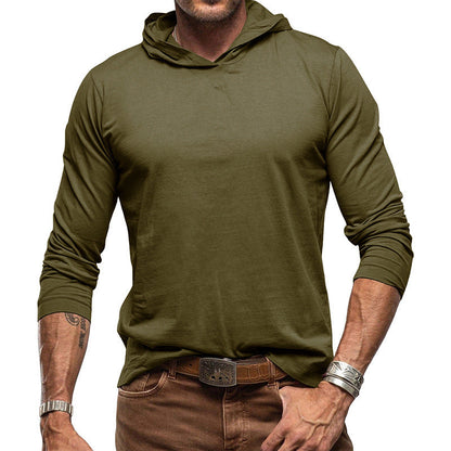 Men’s Hoodie – Slim Fit Cotton Knit – Long Sleeve – Casual Pullover