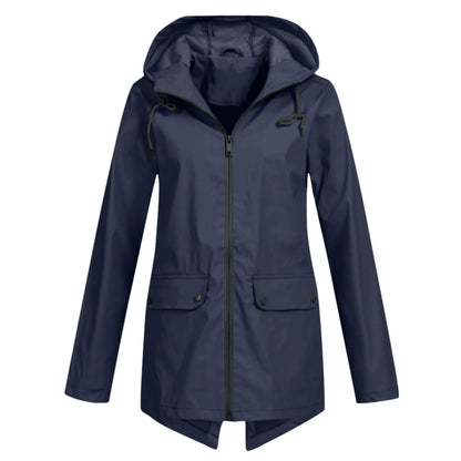 Women’s Windbreaker Jacket – Lightweight Hooded – Zip Front – Casual Fit