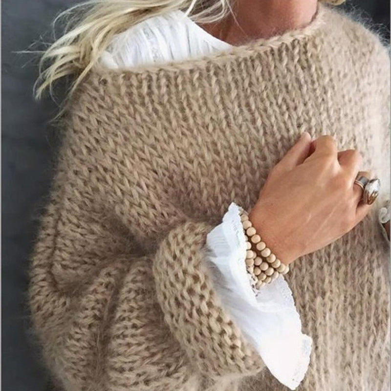 Women’s Oversized Sweater – Chunky Soft Knit – Longline Fit – Drop Shoulder Casual Style