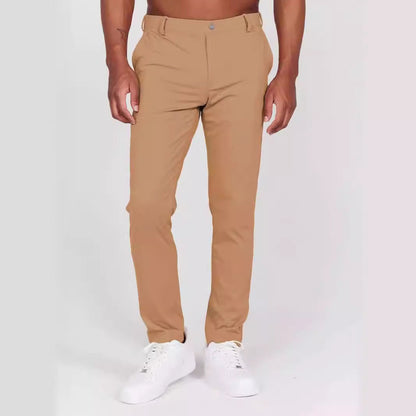 Men’s Pants – Slim Fit – Breathable Blend – Full Length – Rear Pockets – Smart Casual