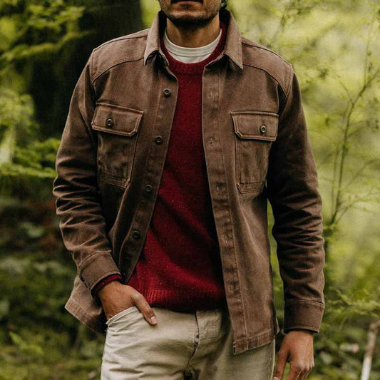 Men’s Shirt Jacket – Relaxed Fit – Button Front – Chest Pockets – Casual Outer Layer