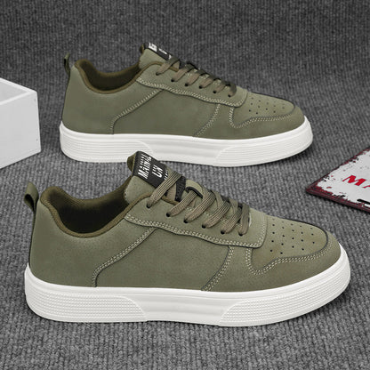 Men’s Low-Top Sneakers – Suede Upper – Perforated – Rubber Sole – Lace-Up Casual