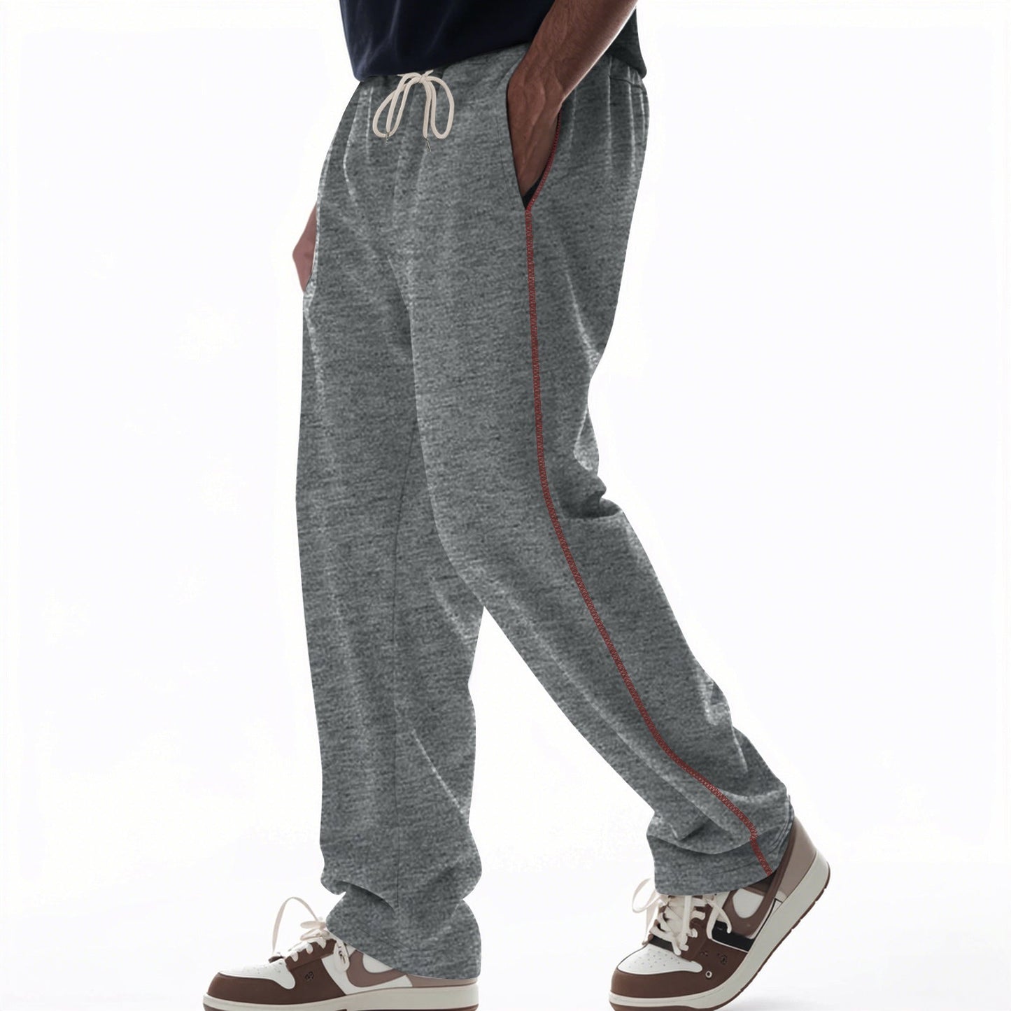 Men’s Sweatpants – Heavy Cotton Terry – Relaxed Fit – Drawstring Waist – Full Length