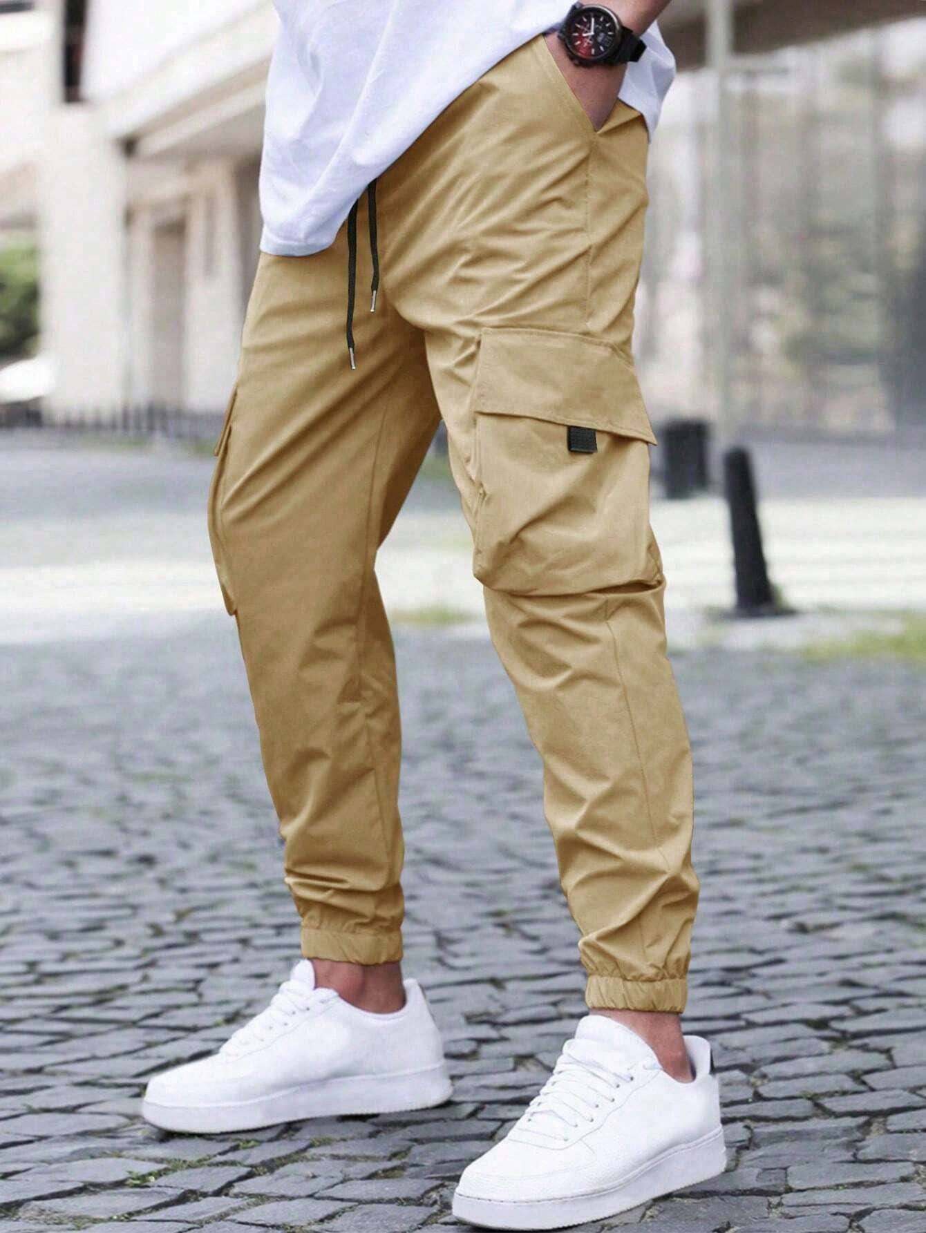 Men’s Cargo Jogger Pants – Relaxed Fit – Breathable Blend – Drawstring Waist – Elastic Cuffs