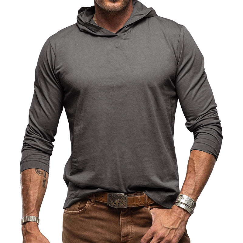 Men’s Hoodie Top - Relaxed Fit - Cotton Blend - Hooded - Long Sleeve - Hip Length