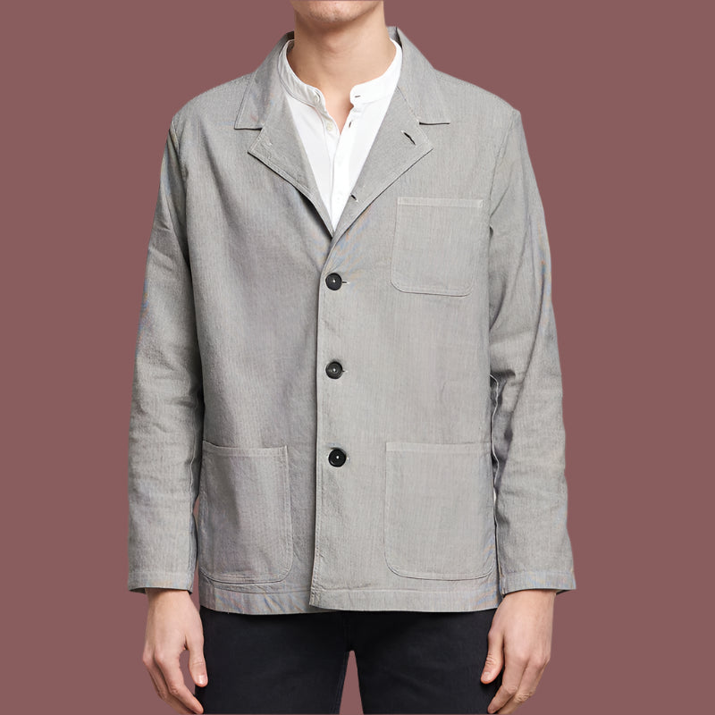 Men’s Jacket – Regular Fit – Breathable Blend – Single-Breasted Smart Casual