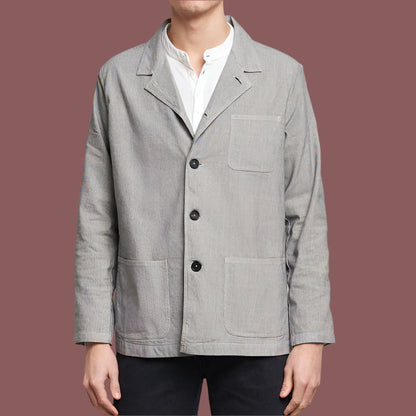 Men’s Jacket – Regular Fit – Breathable Blend – Single-Breasted Smart Casual