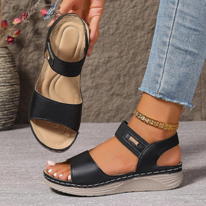 Women’s Sandals – Slip-On Open Toe – Cushioned Footbed – Casual Comfort Fit