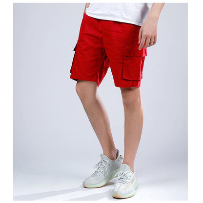 Men’s Cargo Shorts – 100% Cotton – Loose Fit – Knee Length – Utility Pockets