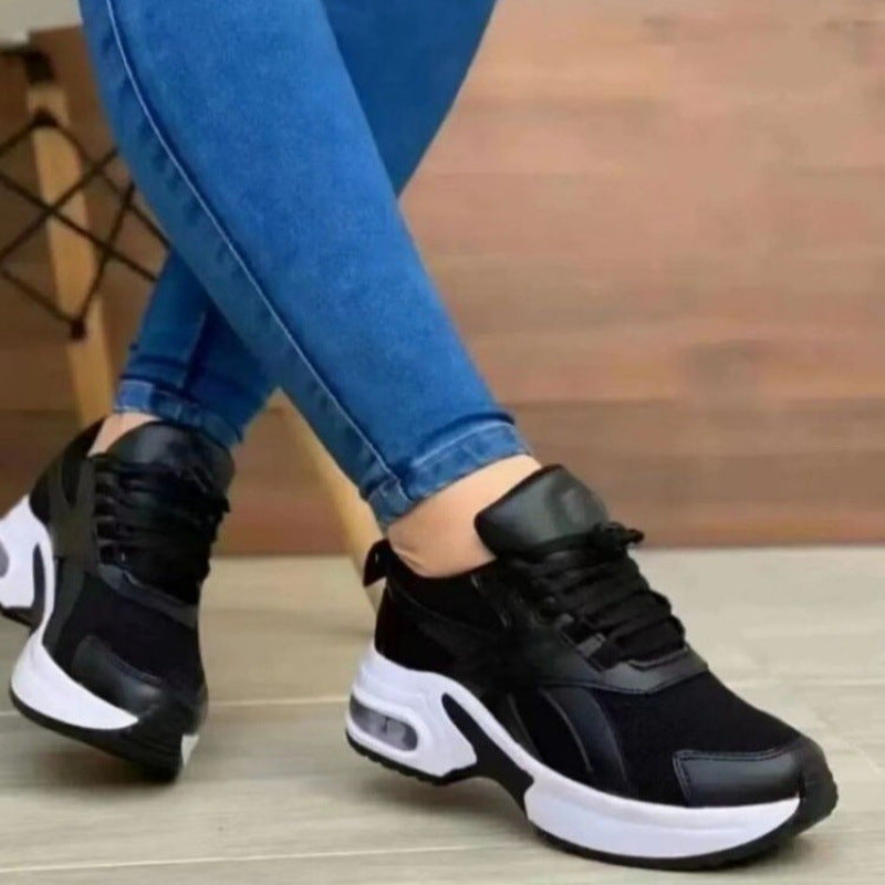 Women’s Sneakers – Breathable Mesh – Cushioned Sole – Lace-Up Supportive Fit