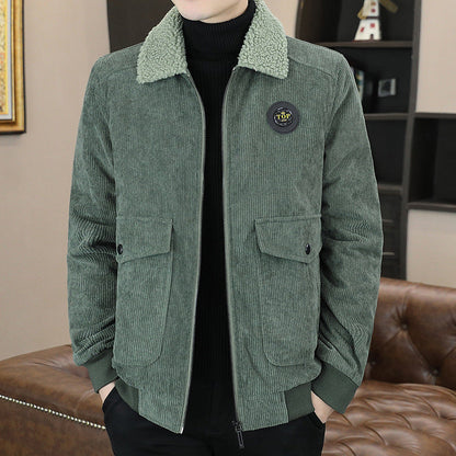 Men’s Casual Jacket – Relaxed Fit – Sherpa Lined – Zip Front