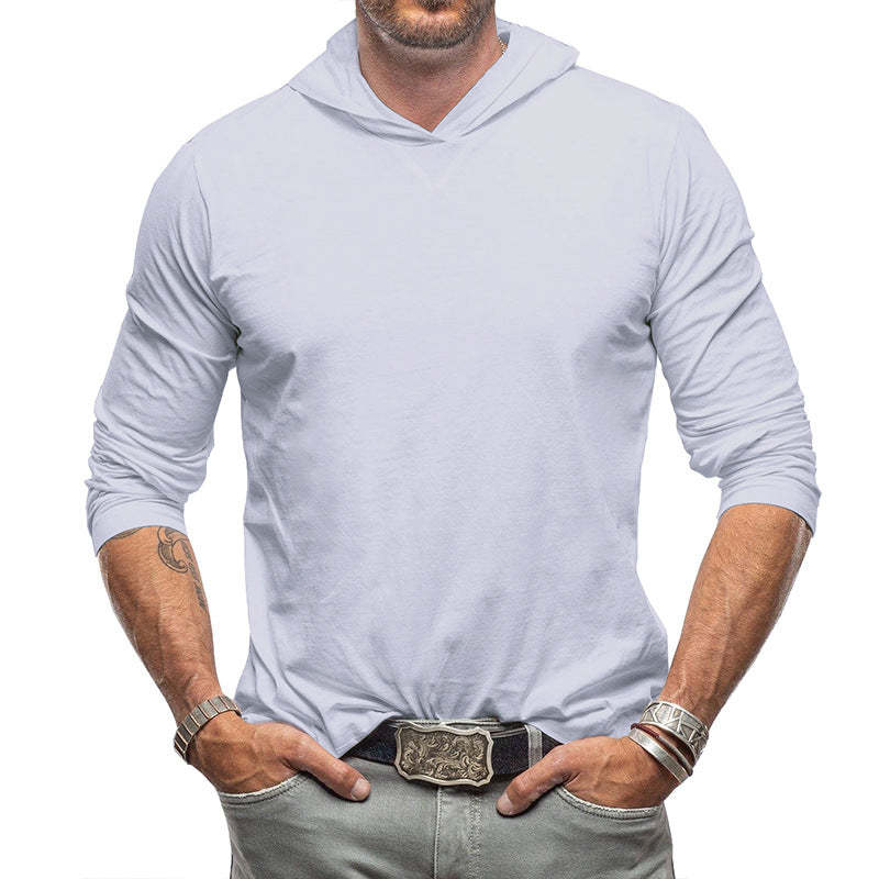 Men’s Hoodie Top - Relaxed Fit - Cotton Blend - Hooded - Long Sleeve - Hip Length