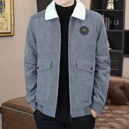 Men’s Casual Jacket – Relaxed Fit – Sherpa Lined – Zip Front