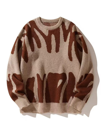 Women’s Sweater – Relaxed Fit – Jacquard Pattern – Long Sleeve