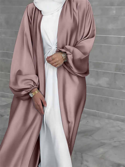 Women’s Kimono Overlay – Silk – Full Length – Open Front – Voluminous Sleeves