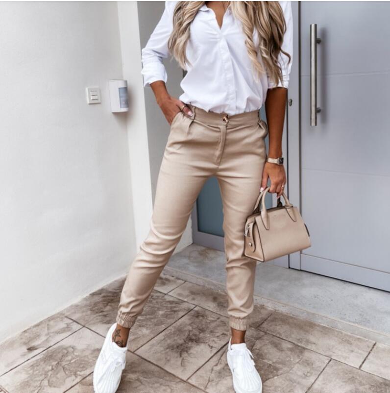 Women’s Joggers – Slim Fit – Stretch Fabric – Tailored Design – Elastic Cuffs – Full Length