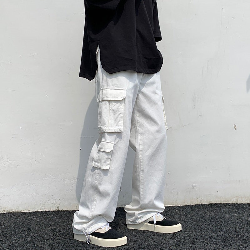 Men’s Cargo Pants – Cotton – Relaxed Fit – Full Length Multi-Pocket Style