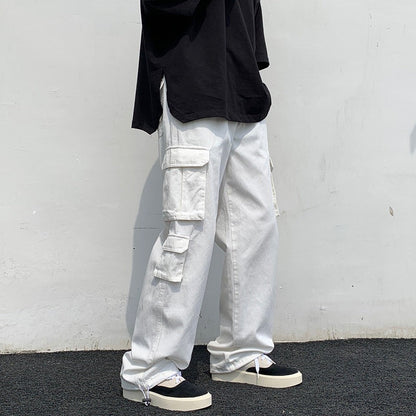 Men’s Cargo Pants – Cotton – Relaxed Fit – Full Length Multi-Pocket Style