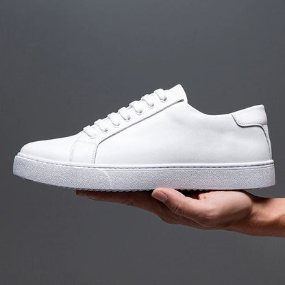 Men’s Low-Top Sneakers – Polished Finish – Lace-Up – Cushioned Sole – Comfortable Fit