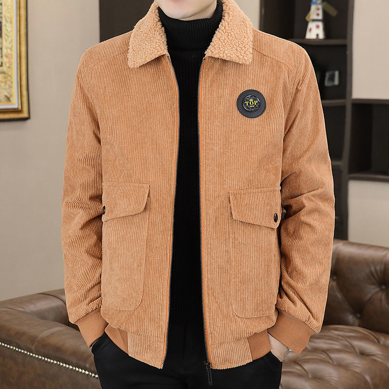 Men’s Casual Jacket – Relaxed Fit – Sherpa Lined – Zip Front
