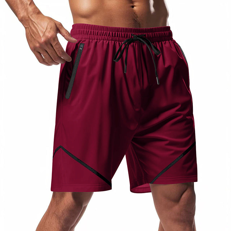 Men’s Athletic Shorts – Quick Dry – Loose Fit – Knee Length – Zipper Pockets – Drawstring