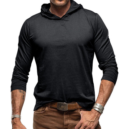 Men’s Hoodie – Slim Fit Cotton Knit – Long Sleeve – Casual Pullover