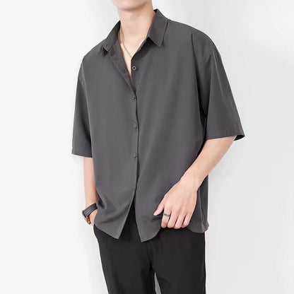 Men’s Short Sleeve Shirt – Relaxed Fit – Lightweight Button-Up – Casual Wear