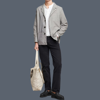 Men’s Jacket – Regular Fit – Breathable Blend – Single-Breasted Smart Casual