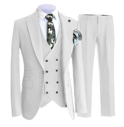 Men’s Waistcoat – Slim Fit – Double-Breasted – Peaked Lapel – Luxury Fabric – Formal Wear