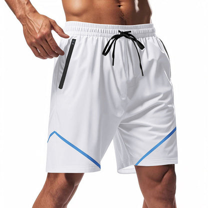 Men’s Athletic Shorts – Quick Dry – Loose Fit – Knee Length – Zipper Pockets – Drawstring