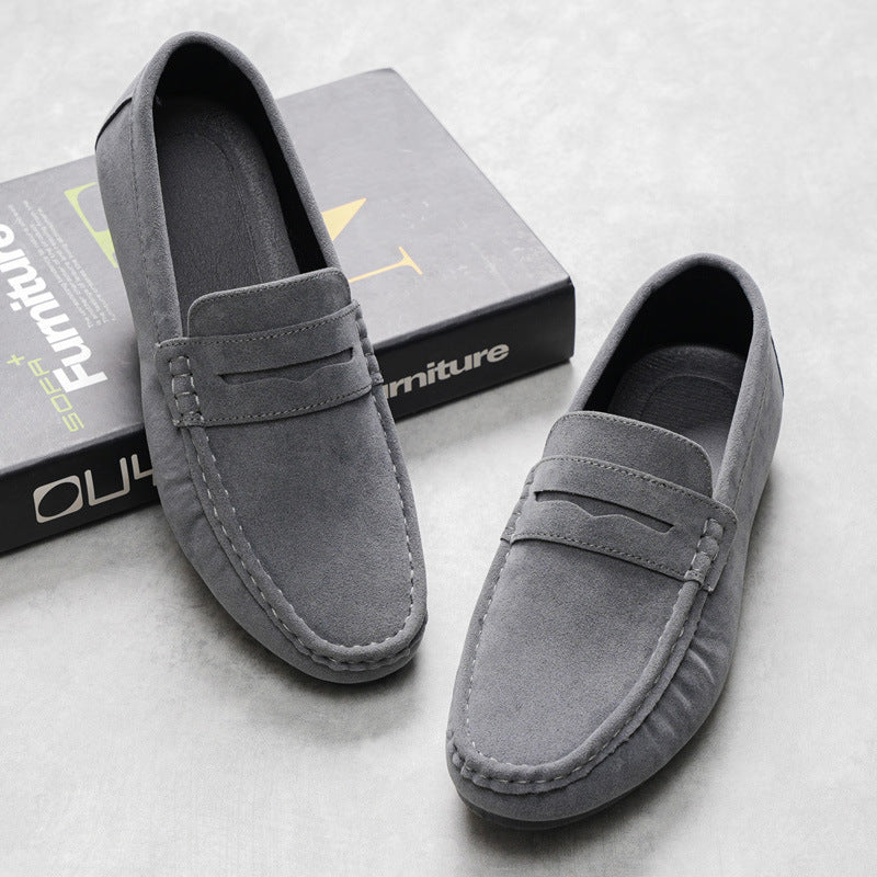 Men’s Loafers – Suede Finish – Slip-On – Moc Toe – Casual Fit