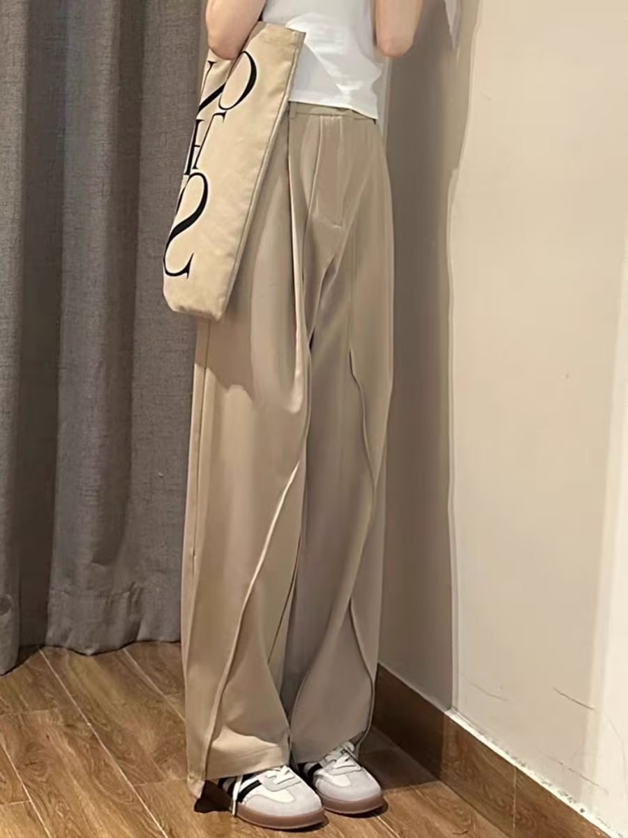 Women’s Tailored Pants – High Waist – Straight Leg – Soft Drape – Office Ready Fit