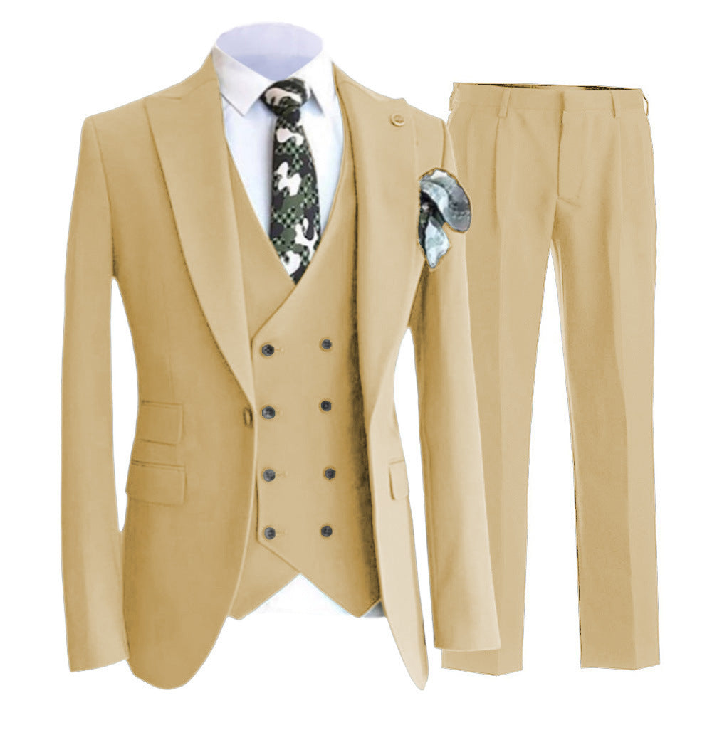 Men’s Waistcoat – Slim Fit – Double-Breasted – Peaked Lapel – Luxury Fabric – Formal Wear