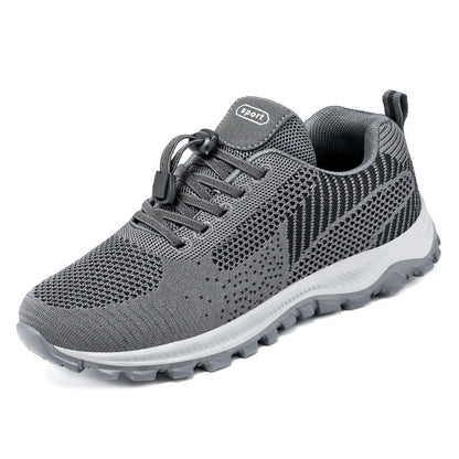 Women's Athletic Sneakers – Knit Mesh – Lightweight – Lace-Up – Low Top – Breathable