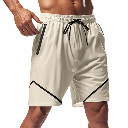 Men’s Athletic Shorts – Quick Dry – Loose Fit – Knee Length – Zipper Pockets – Drawstring