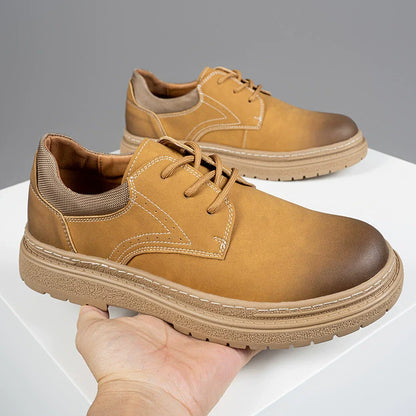 Men’s Low-Top Shoes – Textured Upper – Lugged Sole – Cushioned Collar – Casual