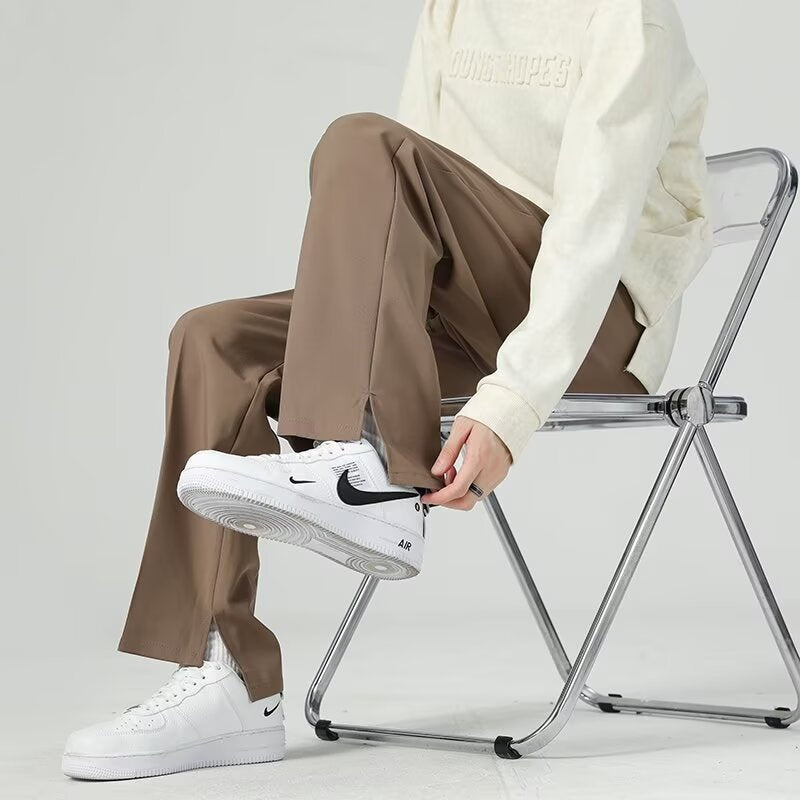 Men’s Harem Pants – Tapered Fit – Drapey Fabric – Pleated Front – Ankle Length