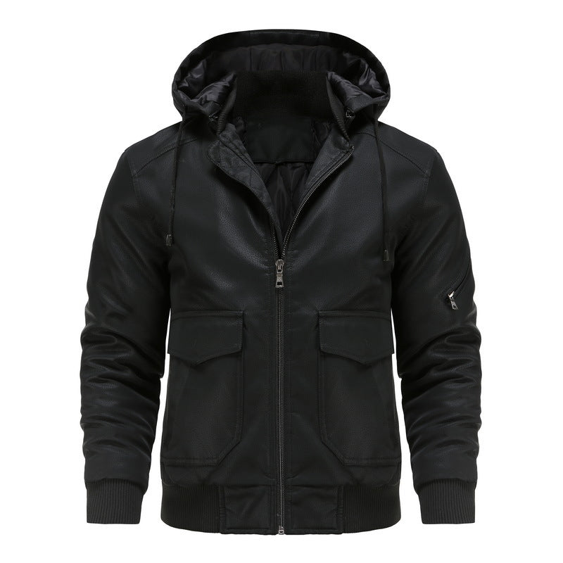 Arthur Hooded Bomber Jacket | Quilted Lining Drawstring Jacket
