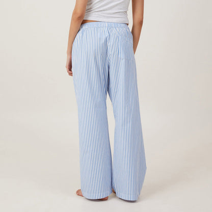 Women’s Lounge Pants – Relaxed Fit – Breathable Blend – Elastic Waist – Striped Casual Wear