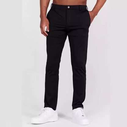Men’s Pants – Slim Fit – Breathable Blend – Full Length – Rear Pockets – Smart Casual