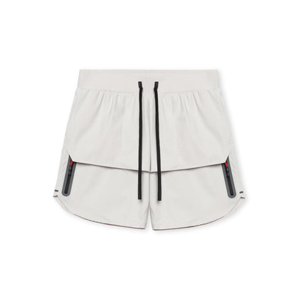Men’s Athletic Shorts – Breathable Blend – Relaxed Fit – Zipper Pockets – Mid-Thigh Length
