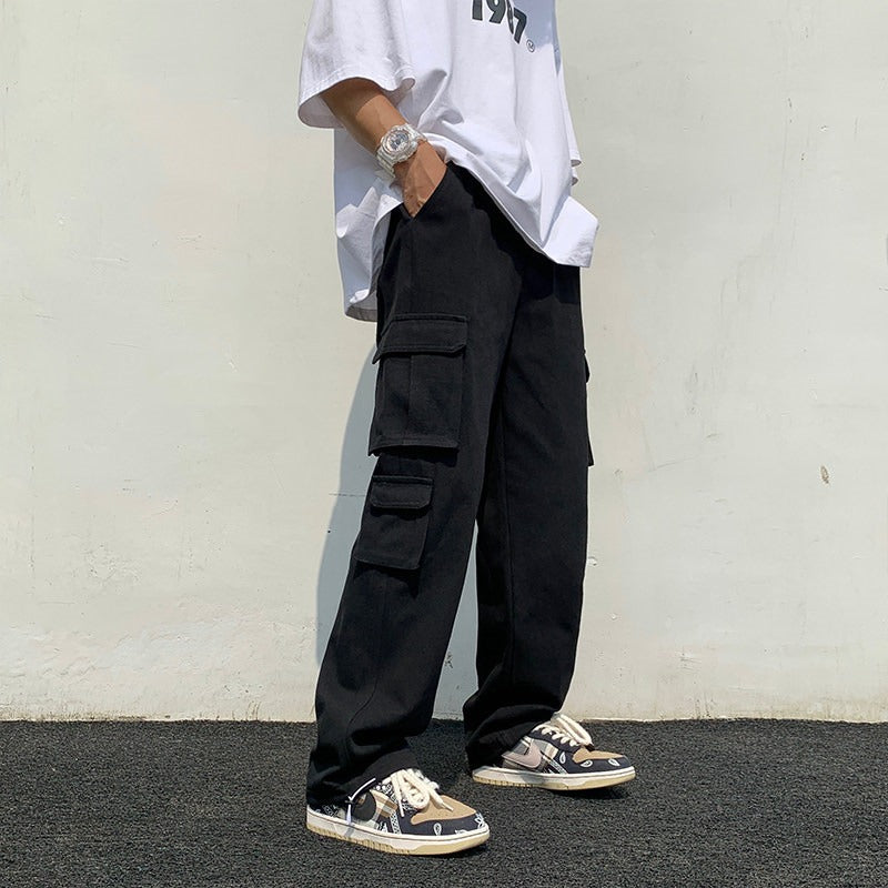 Men’s Cargo Pants – Cotton – Relaxed Fit – Full Length Multi-Pocket Style
